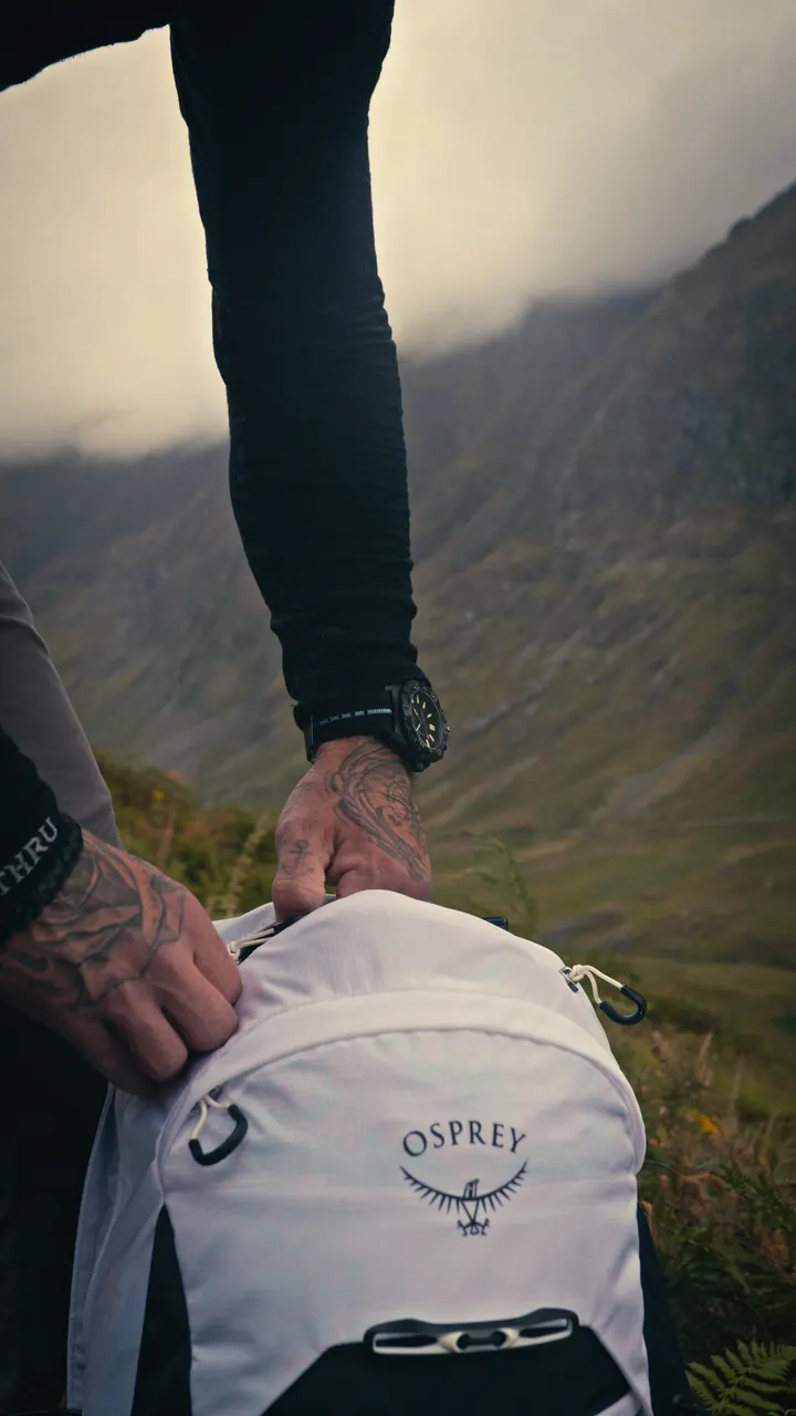 Civvy2Commando participants on a mountainside with kit